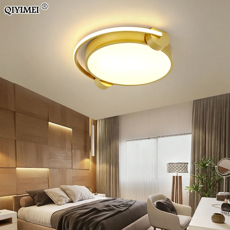 Золотые наушники Форма Современные светодиодные потолочные лампы для спальни