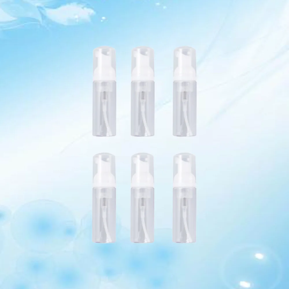 

6Pcs 30ml Press Pump Bottle Foaming Bottle Cosmetic Dispenser Bubble Making Bottle (Transparent)