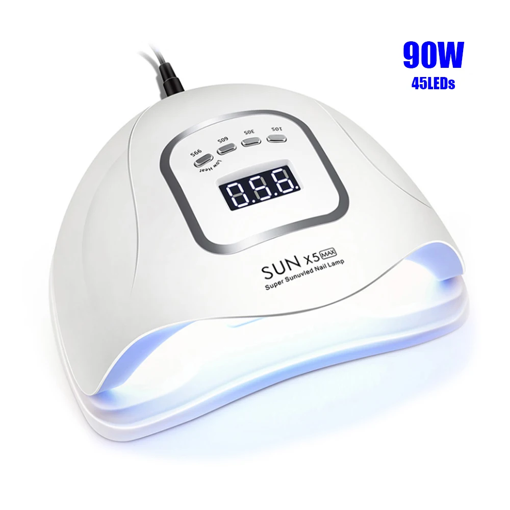 90 Вт SUNX5MAX Сушилка для ногтей 45 шт. светодиодный s светодиодная УФ лампа светильник
