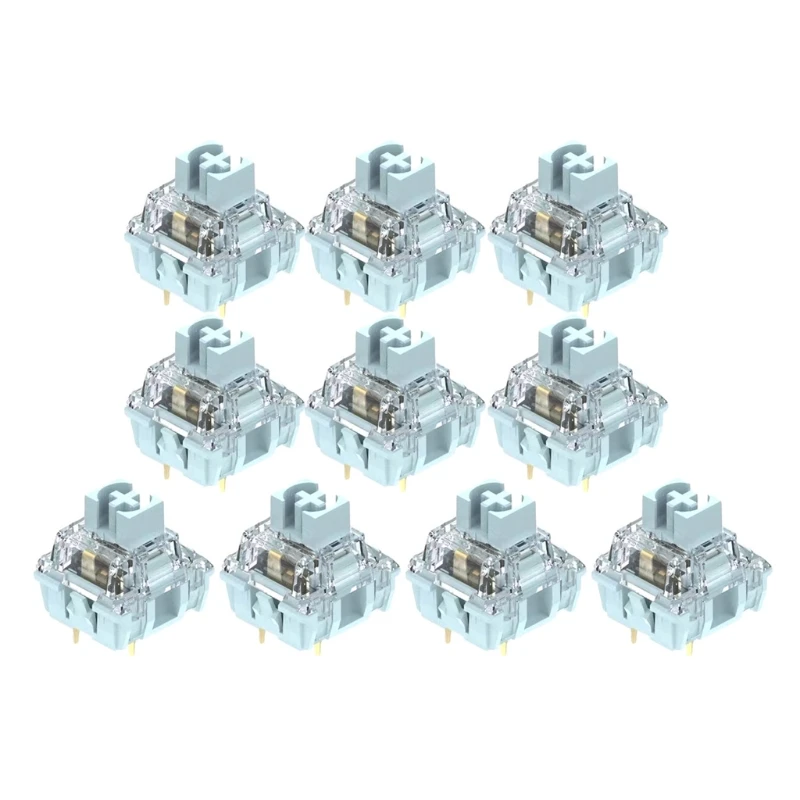 

10 PiecesTTC White Tactile Switch Linear Switches for MX Mechanical Keyboard 3pin 42g Segmented Long Spring