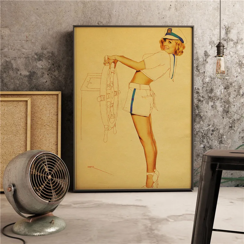 Пикантная Американская серия с девушками Настенный декор для кафе клуба бара