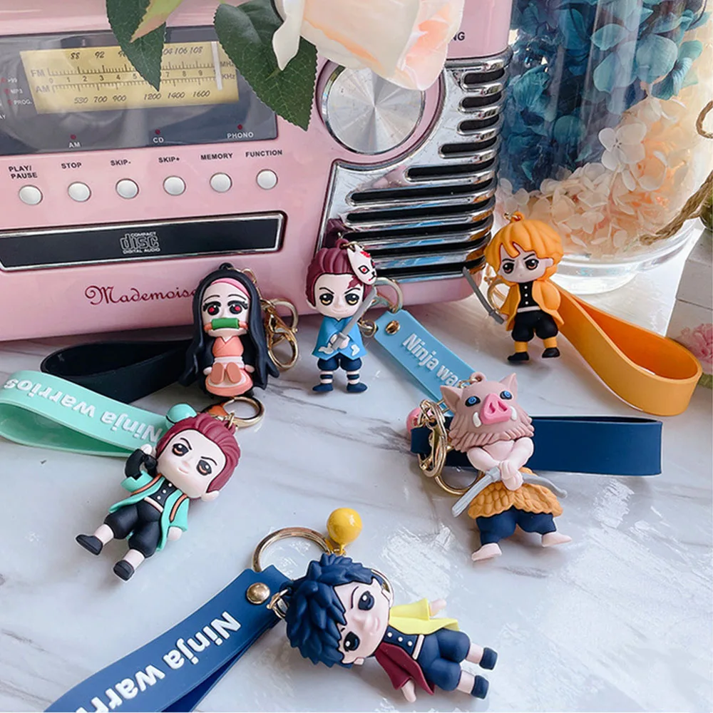 Аниме Демон Истребительница брелок мультфильм Kimetsu без Yaiba фигурка Tanjirou кулон