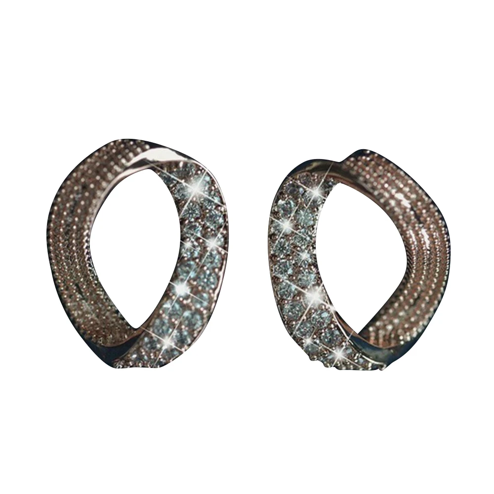 Серьги-кольца Mobius специальный дизайн женские серьги с кристаллами аксессуары