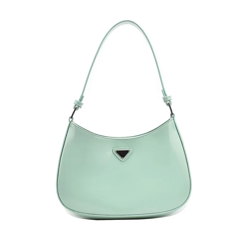 

Simple Style Solid Color PU Leather Shoulder Underarm Bag For Women 2021 Summer Handbags And Purses Female Travel Totes