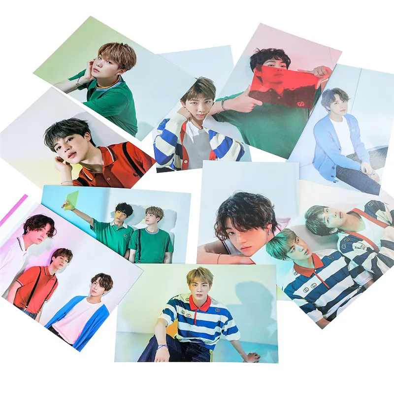 Поздравительные открытки сезона 2020 1 шт. V JIN RM SUGA JIMIN JUNGKOOK JHOPE Kpop 3D фотооткрытка