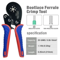 hexagonal ratchet crimper hsc8 16 6 wire ferrule crimping pliers range tool for end sleeves and tubular terminals 0 08 16mm%c2%b2