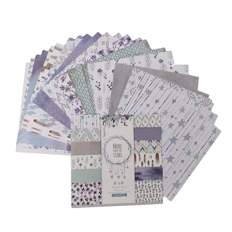 

24 sheets 6"x6” More Then The Stars Scrapbooking paper pack DIY handmade craft paper craft patterned paper Background pad