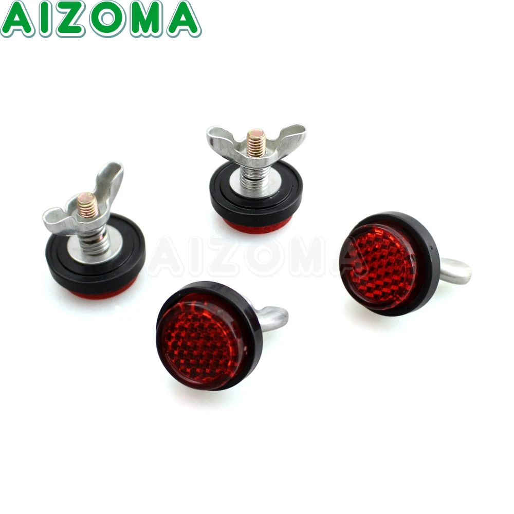 4 шт. красные защитные отражатели для мотоциклов мини номерной отражатель