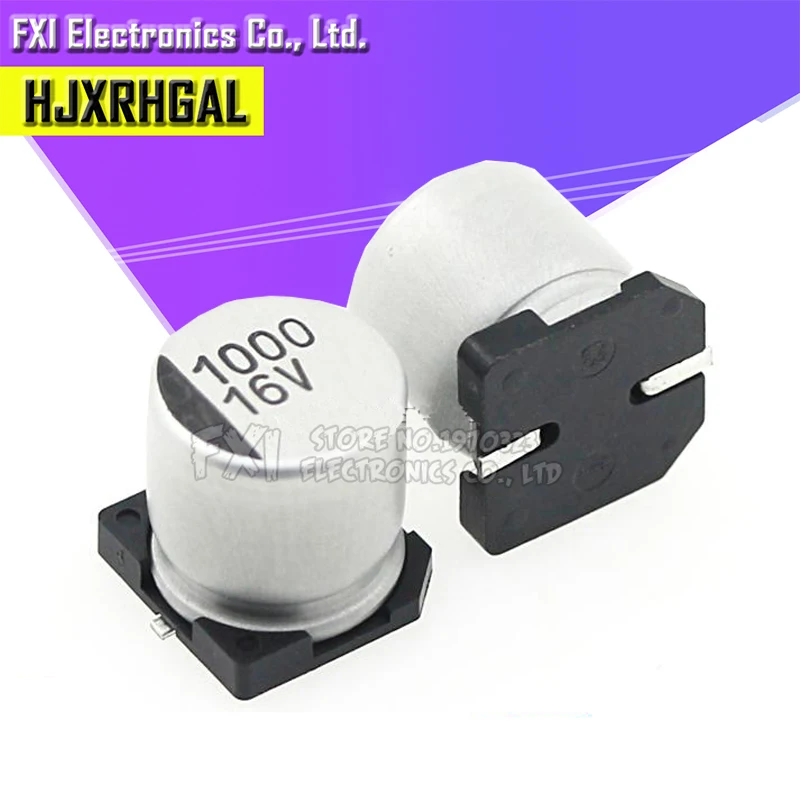 

10PCS Electrolytic capacitor 16v1000uf 10*10mm SMD aluminum electrolytic capacitor 1000uf 16v