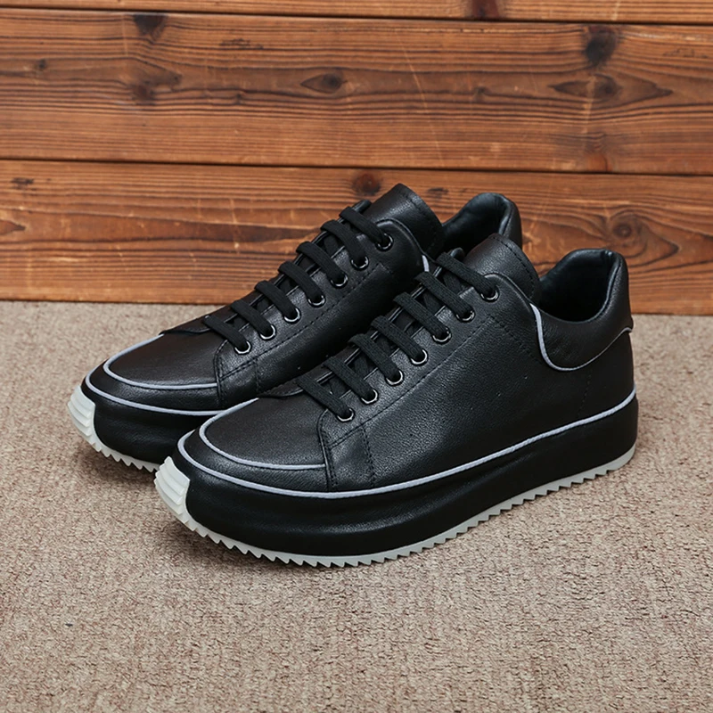 Кроссовки мужские из натуральной кожи повседневные универсальные дышащие