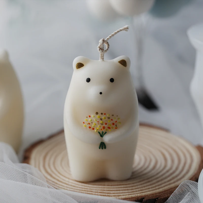 Медвежонок силиконовые Арома свечи формы DIY мыло формы|Формы для свечей| |