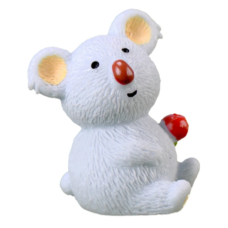 Micro Landscape Resin Koala Creative Figurine Simulation Cartoon Decorations Decorative Gift Accessories Fairy Garden Miniatures | Дом и сад