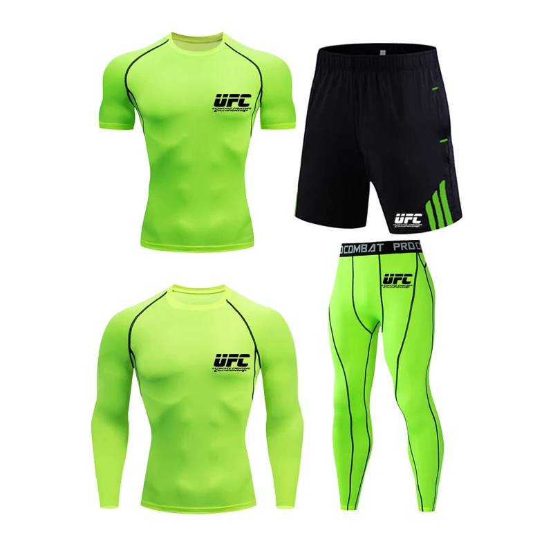 

Men's Tight Suit Muscle Men's Sportswear Stretch T-Shirt MMA Basketball Suit Boxing Suit Jogging Suit Running Tights Gym Suit