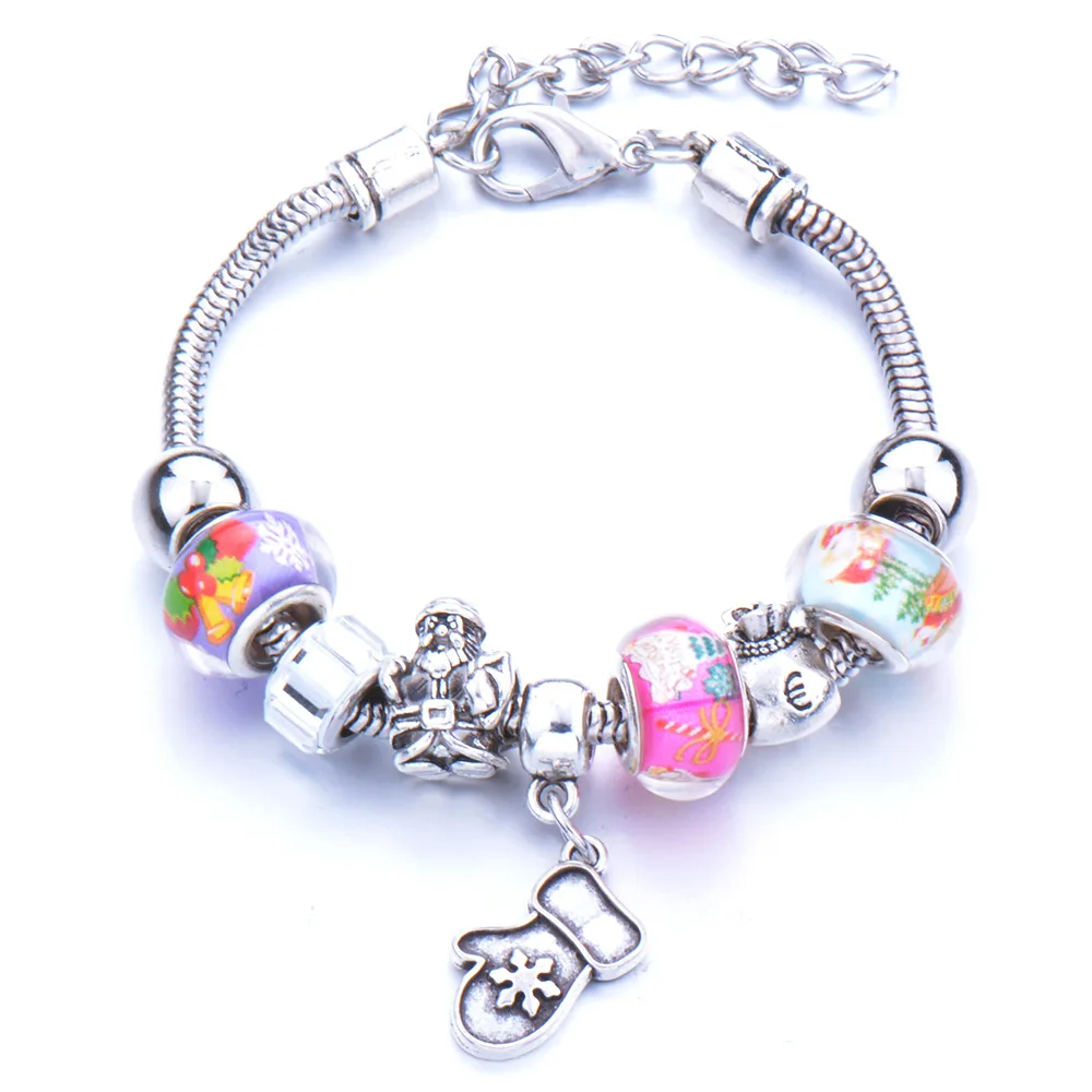 Женский браслет в винтажном стиле серебряный цвет сделай сам снежинка