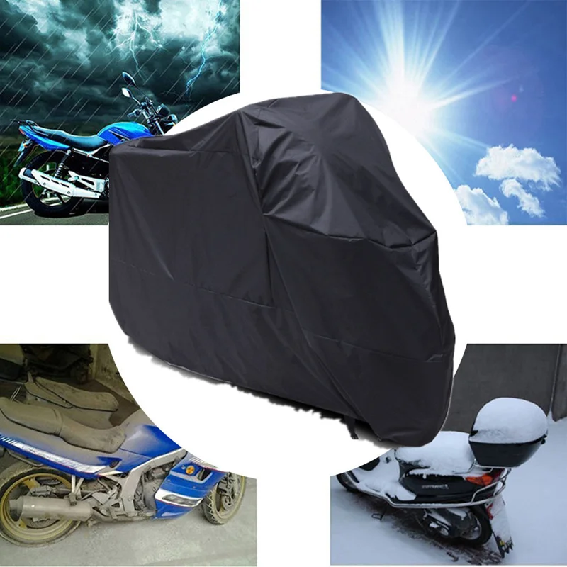 Чехол для мотоцикла L/XL/XXL/XXXL 180T с защитой от дождя и пыли уличный - Фото №1