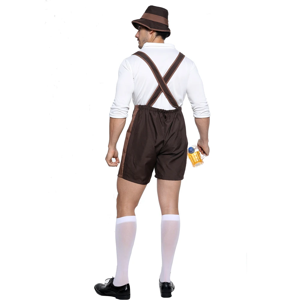 Мужские карнавальные костюмы Октоберфеста для мальчиков, Lederhosen, баварский немецкий детский праздничный костюм, костюм, рубашка, нарядная шляпа