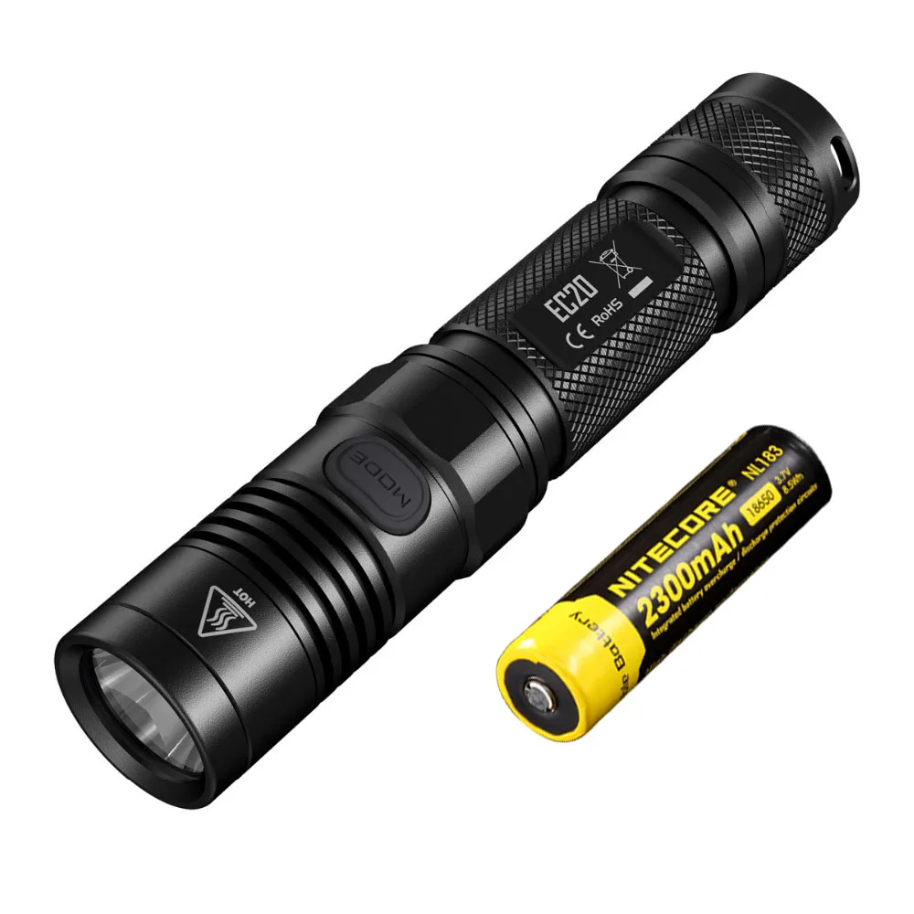 EC20 NL1823 NITECORE EC20 ручной фонарь CREE XM-L2 T6 max 960 люмен луч бросок 222 метра уличный фонарик для поиска reacue EDC свет - Испускаемый цвет: EC20 NL1823