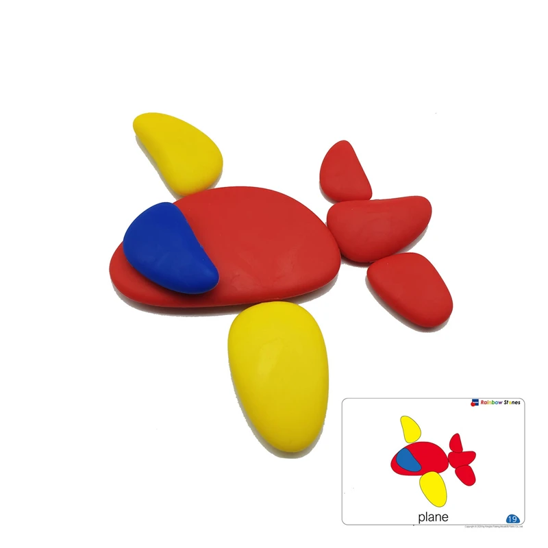 Монтессори сортировочные цветные штабелируемые камни игрушки радужная галька