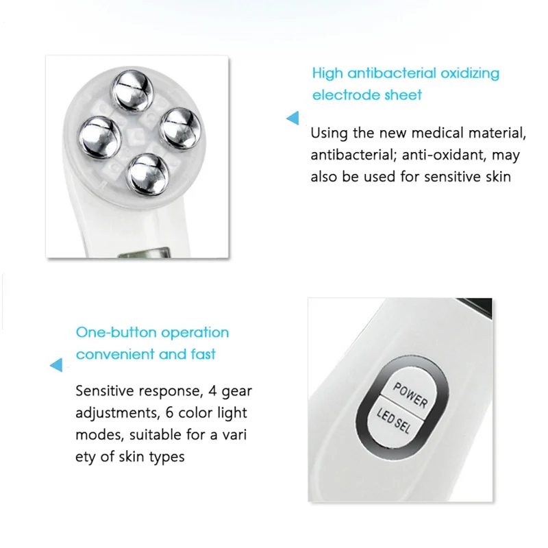 Goede Facial Mesotherapie Elektroporatie Rf Lifting Apparaat Photon Gezicht Lifting Machine Draai Rimpel Verwijderen Huidverzorging Massager