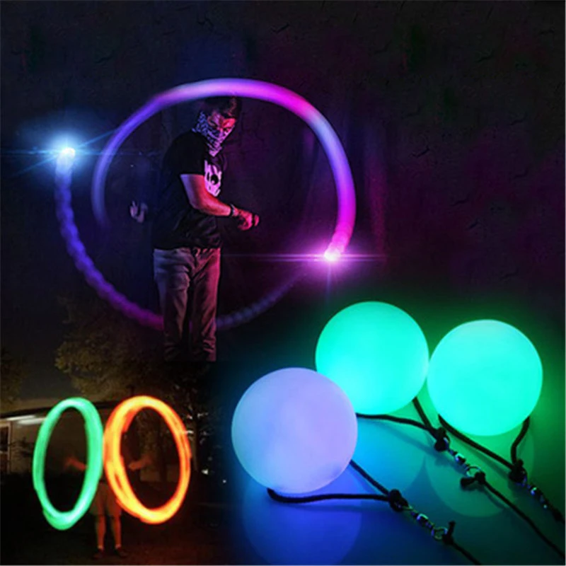 2 шт. светодиодный светящийся шар для танца живота ручные Мячи йога движения