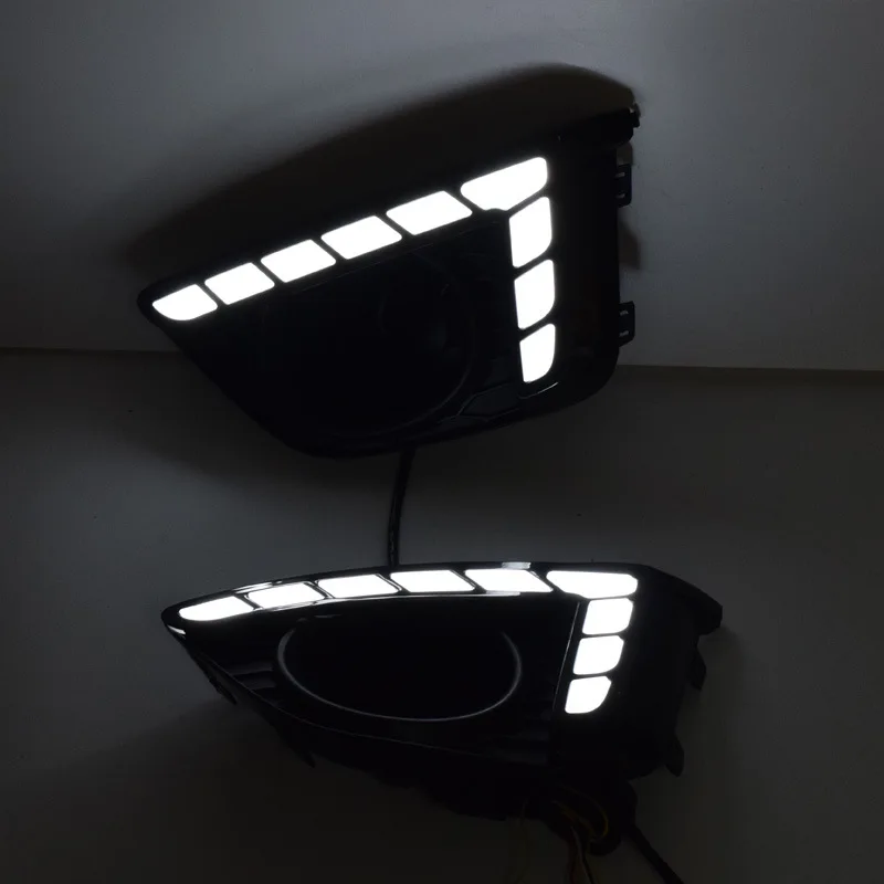 

Для Honda FIT 2014 светодиодный дневные ходовые огни DRL комплект противотуманных фар