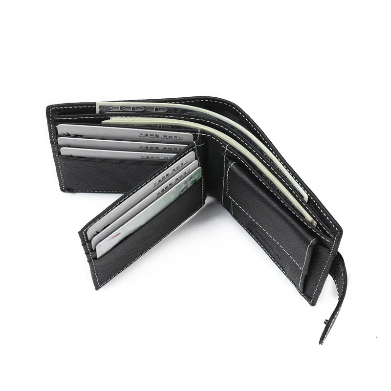 

Genuine Leather Wallet Men Hasp Multifunction Coin Purse Male Zipper Decoration Card Holder Classic Top Quality Money Clip