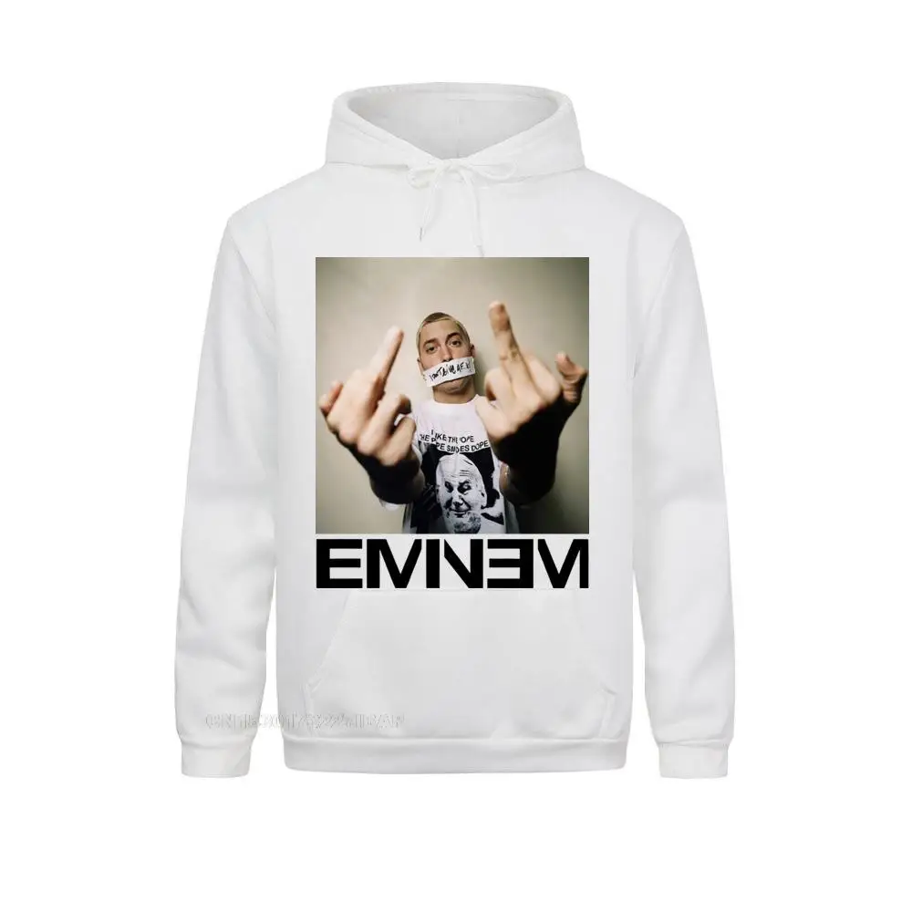

Bloodhoof NEW Music Threads Unofficial Eminem Slim Shady The Middle Finger Music White Sportswear EU Size