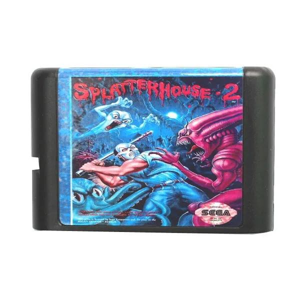 Самая популярная игровая карта Sega MD-Splatterhouse часть 2 для 16-битной MD игровой