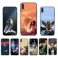beautiful angel girl mobile phone case for iphone 12 13 mini xr x unique shell 11 pro max xs se 2020 6 6s 7 8 plus 5s hard cover
