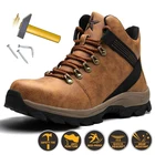 Осенняя рабочая обувь CE стальной носок мужские противоударные мужские рабочие безопасные ботинки для мужчин черные удобные походные безопасная спортивная обувь