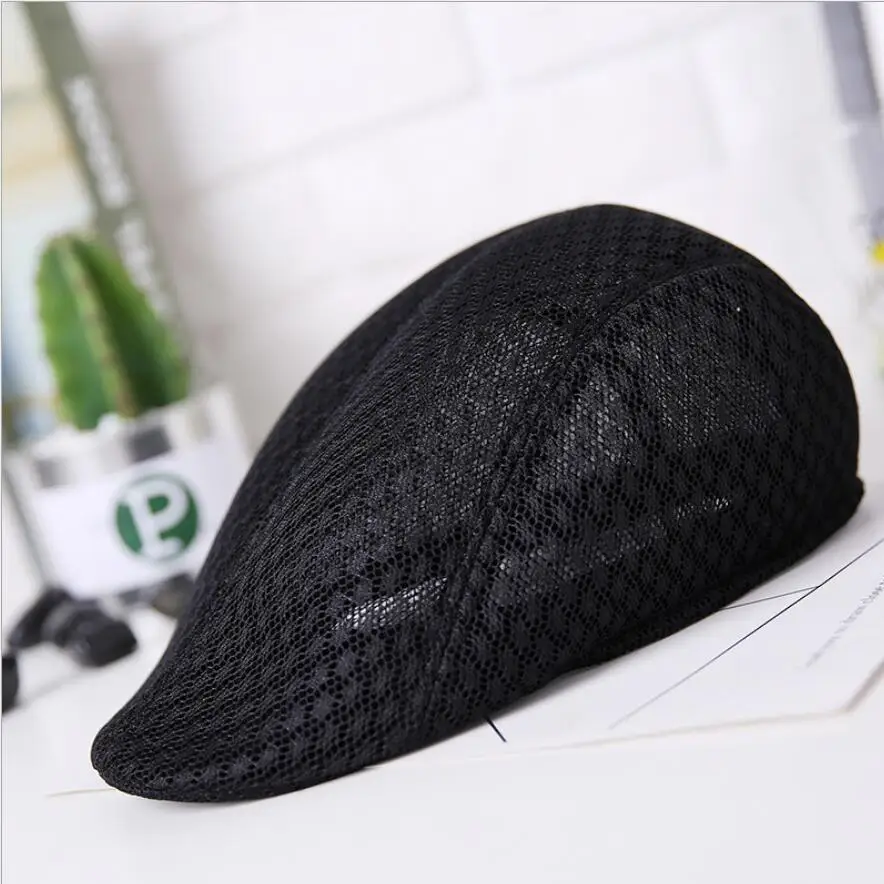 Однотонный мужской берет из соломы летняя плоская кепка Мужская классическая