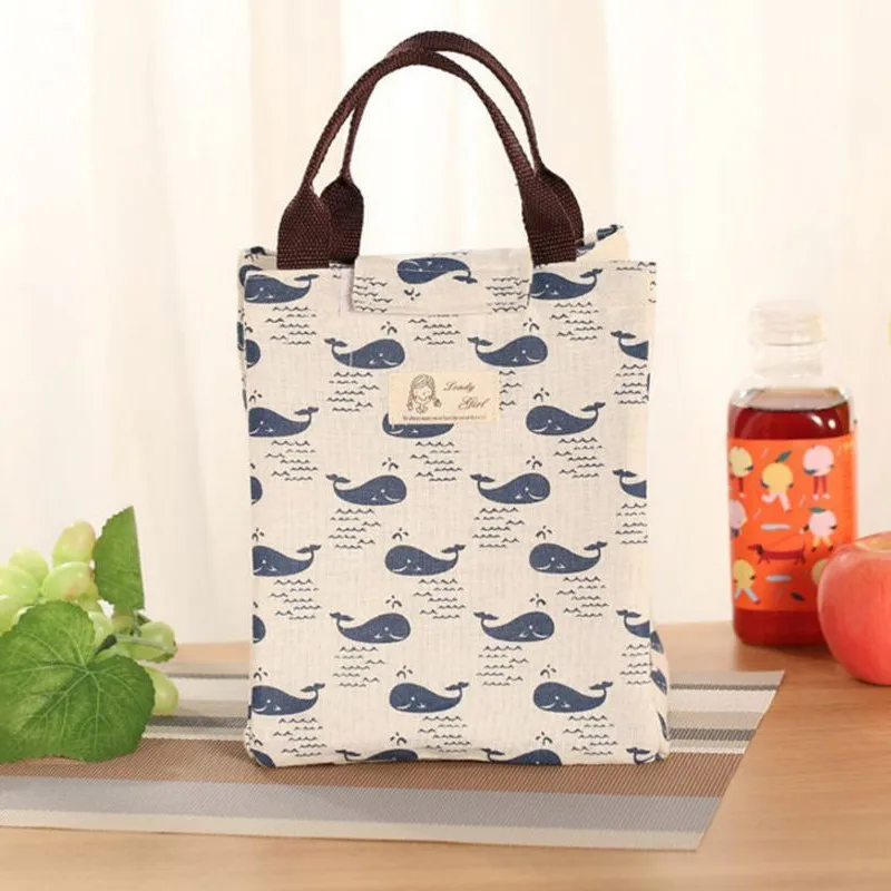 Функциональная сумка для обеда холодильник с узором Еда Портативный утепленная