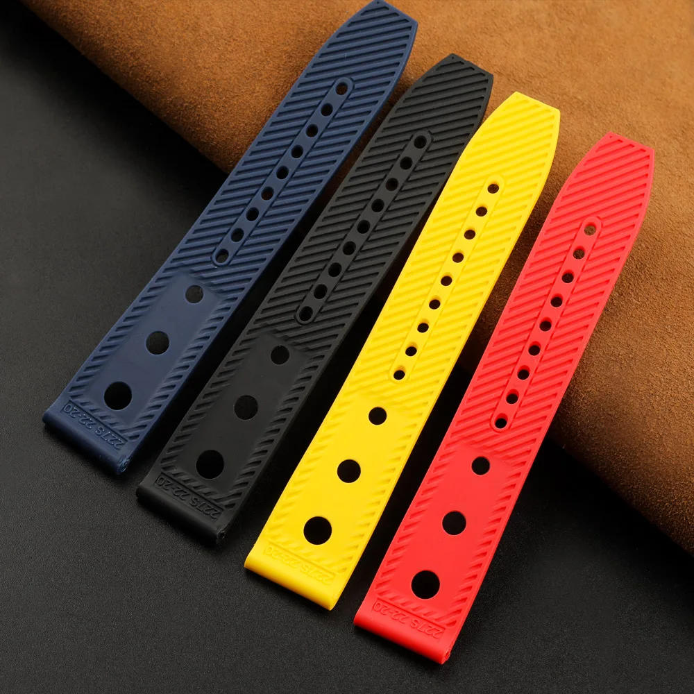 Сменные ленты для часов 22/24 мм 4 цвета резиновые ремешки браслетов 22 2020|Ремешки