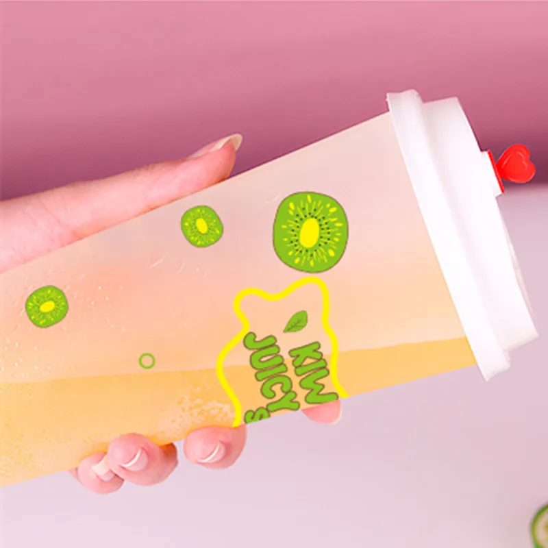 50 шт. 90 калибра одноразовые для молока чашки чая Матовые прозрачные 500 мл сок