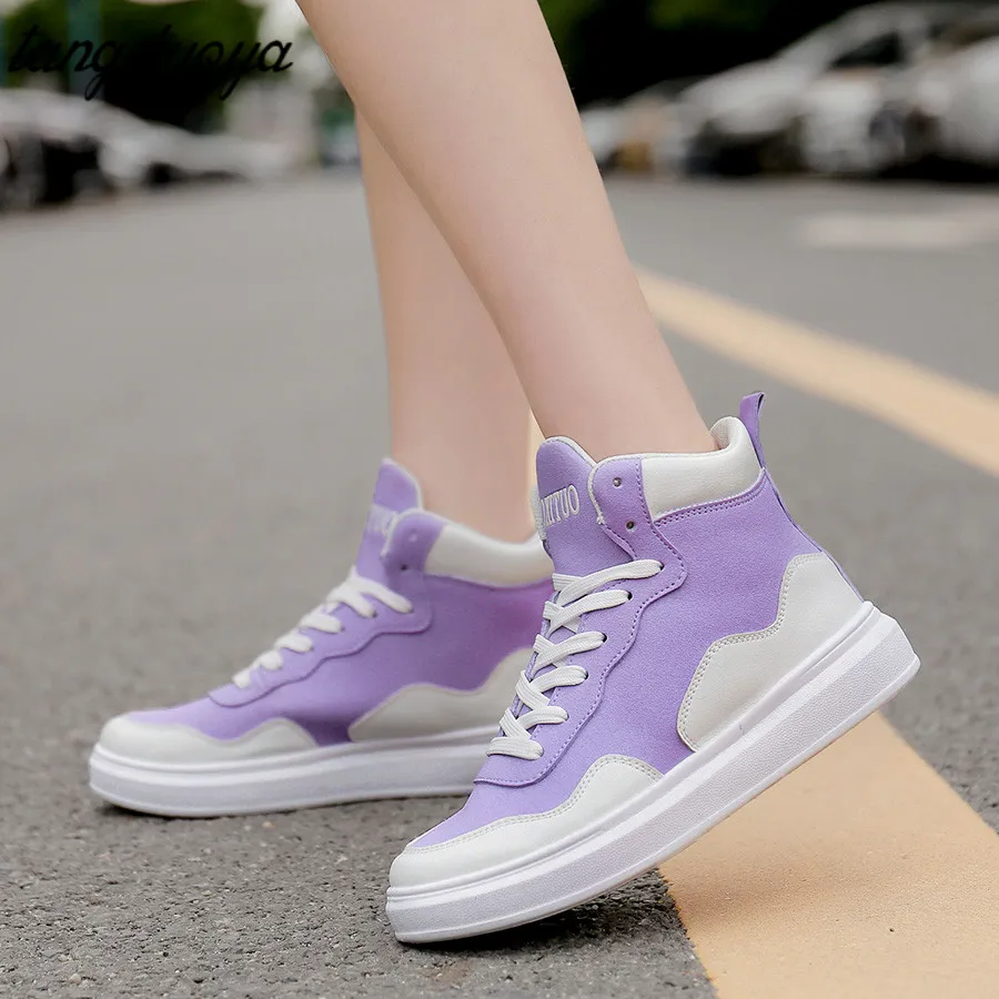 Женские высокие кроссовки на платформе обувь для тренировок беговая Обувь