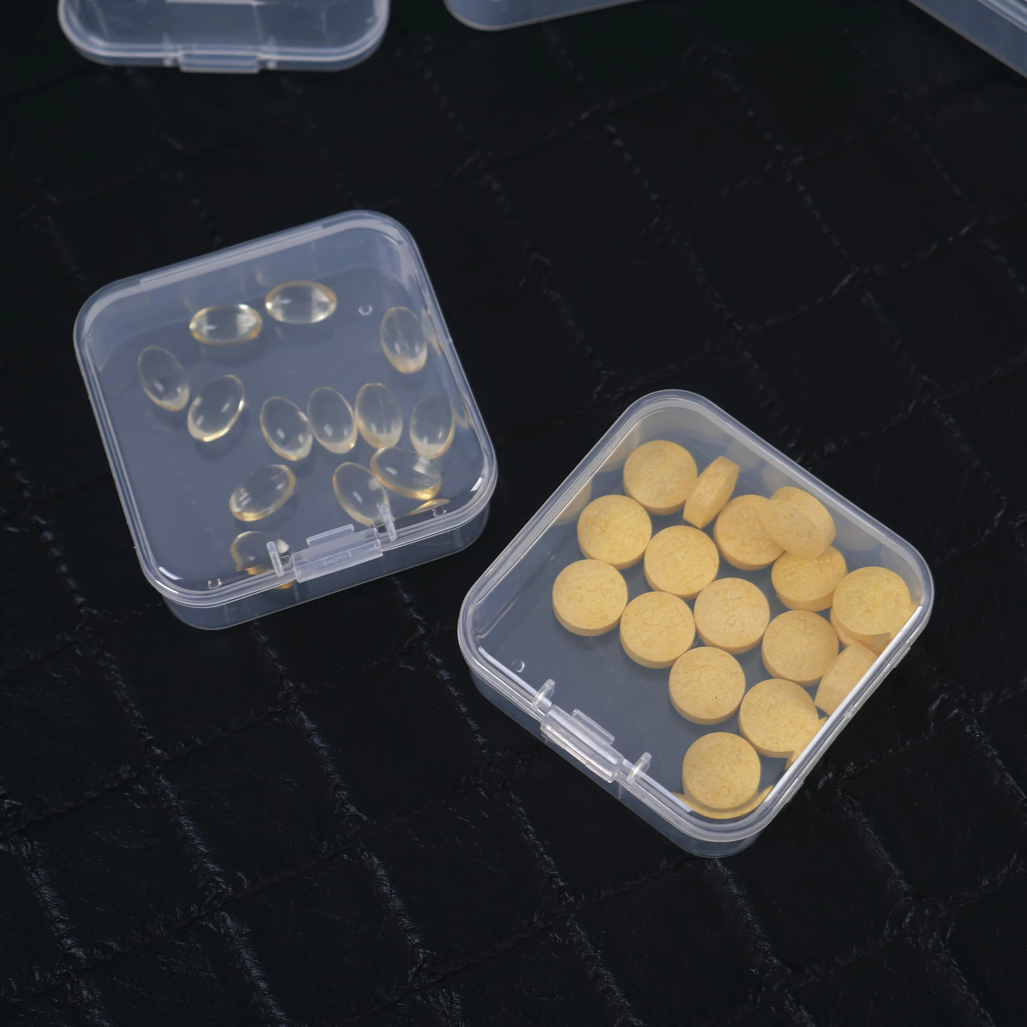5 шт. прозрачные пластиковые контейнеры для хранения бусин коробка с откидной