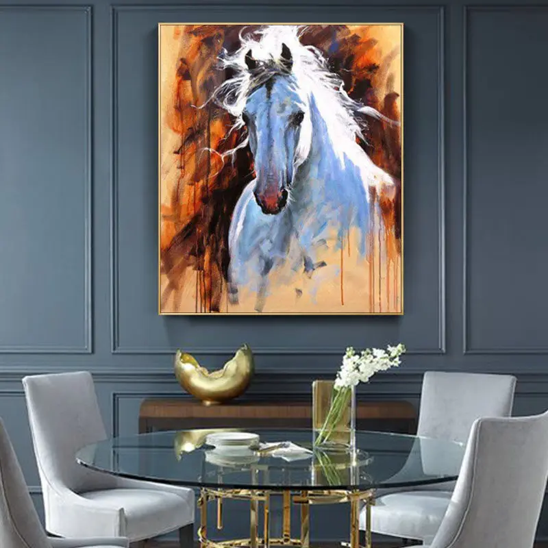 100% ручной Краски ed абстракция на основе конского жира холсте искусство масляные