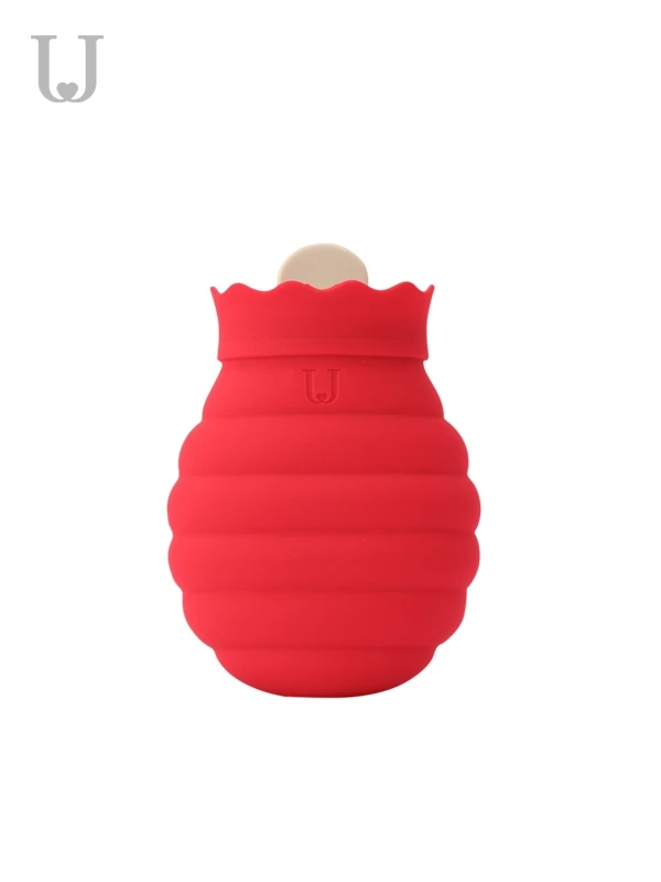 Mijia Jordan& Judy силиконовый мешок для горячей воды с вязаным чехлом 313/620 мл микроволновая грелка для горячей воды зимний нагреватель для рук - Цвет: 313lm red