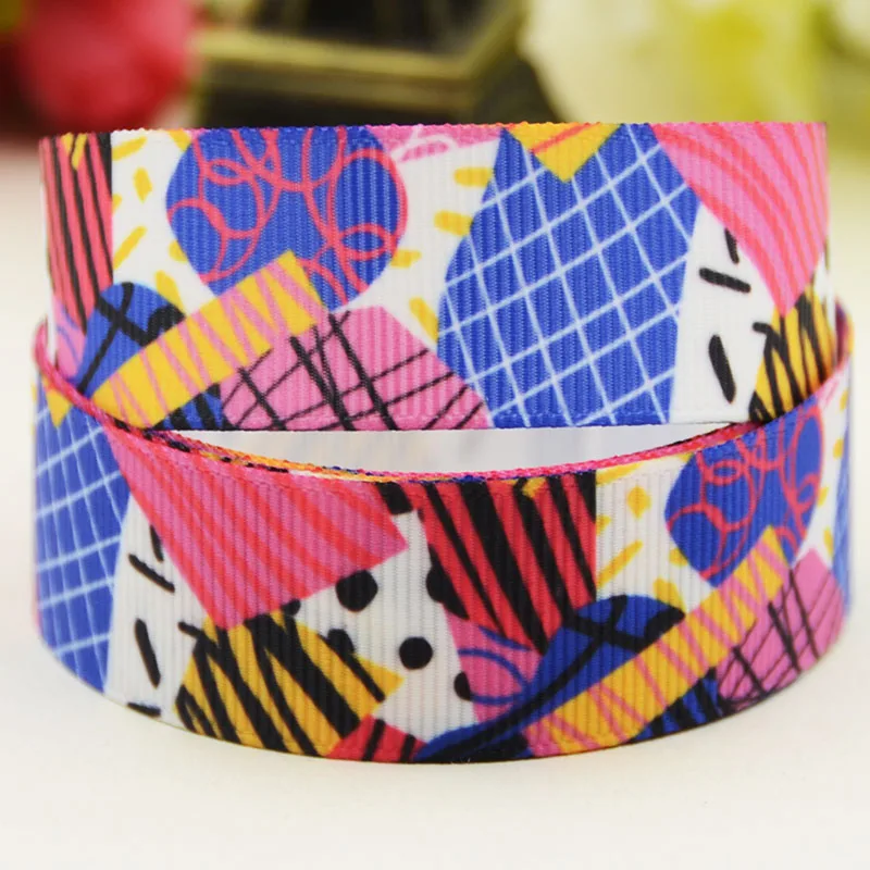 

22 мм 25 мм, 38 мм, 75 мм абстрактный Рисунок С рисунком печатная корсажная лента вечерние свадебные украшения 10 ярдов X-04010