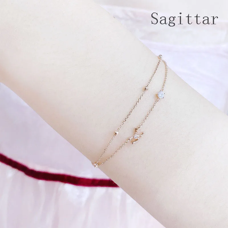 12 созвездия зодиака амулеты циркониевый сплав ожерелье браслет женщин розовое