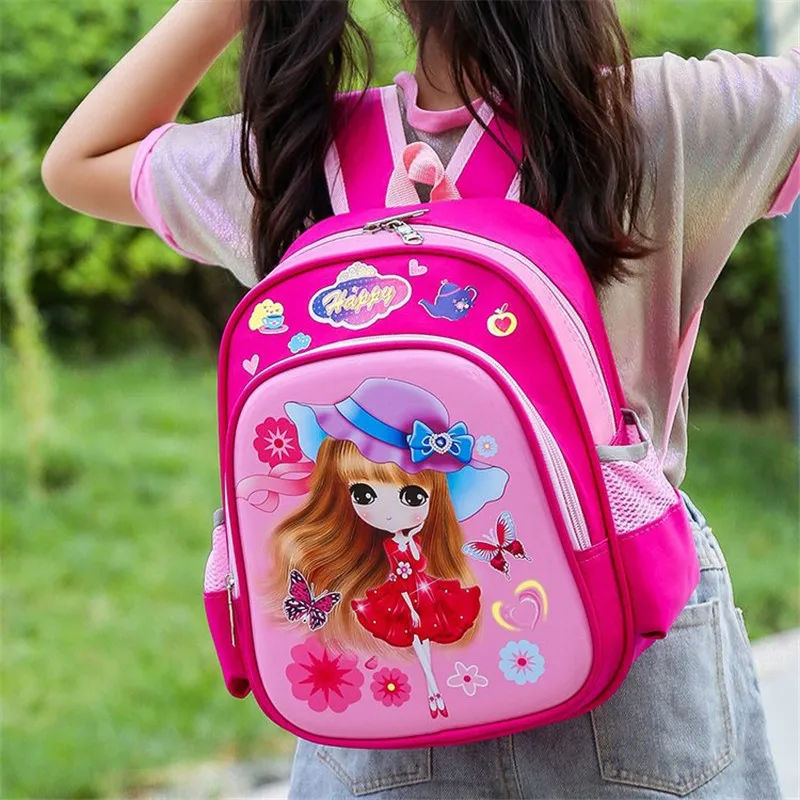Girls frozen elsa annaSnow Queen princess Plush Backpacks Kids Disney School Bag Breathable Backpack