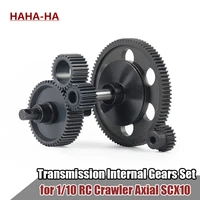 rc car transmission all metal internal gears set with motor gear for 110 rc crawler car axial scx10 gearbox op upgrade parts