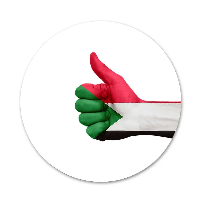 Sudan National flag Icons Pins Badge Decoration Brooches Metal Badges For Backpack 58mm | Дом и сад