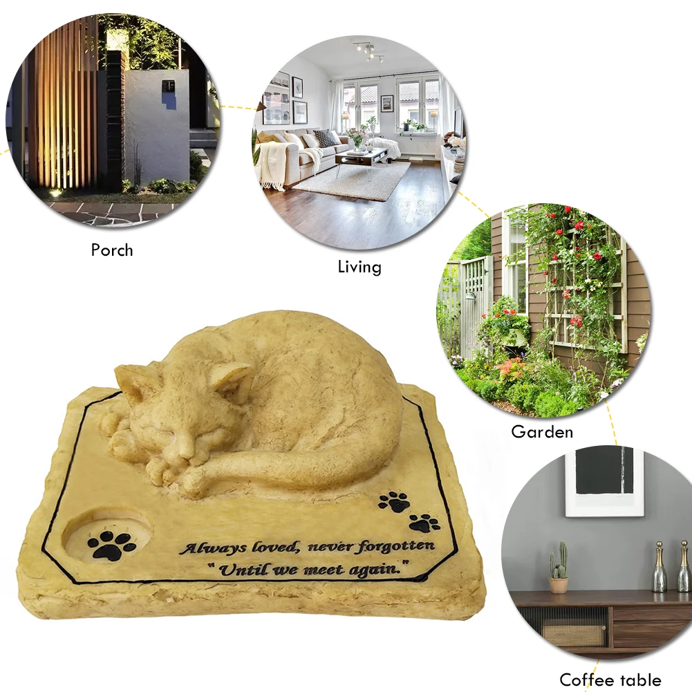 Памятный камень для котят памятный домашних животных кота памятник украшение