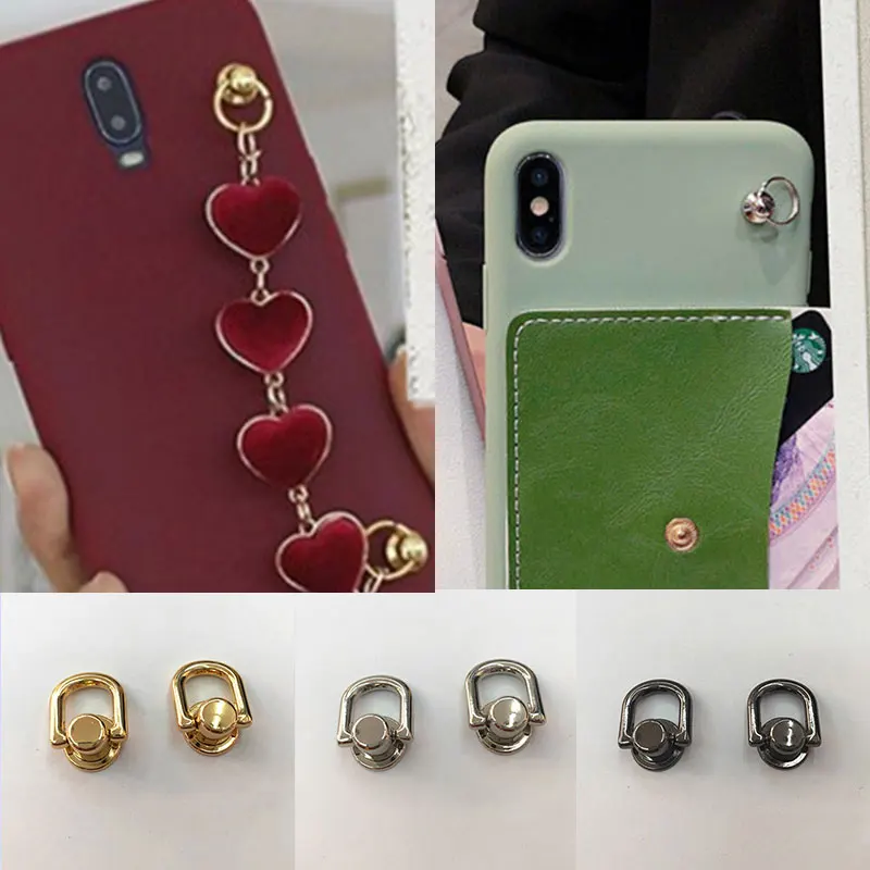 

Metal Ring Phone Case Accessory Alloy DIY Hardware Rivet Bag Buckle Bag Side Edge Anchor Link Screw Leather Craft Accessory