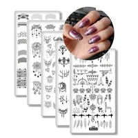 8pcsset nail plates dream catch template nail art polish stamping plates 3d image stencil nail art tools for nails stamp