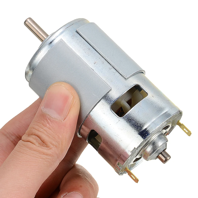 12 V-24 V высокой мощности 775 двигатель постоянного тока с большим крутящим моментом низкая Шум шариковый подшипник 10000 об/мин электронных двигателей