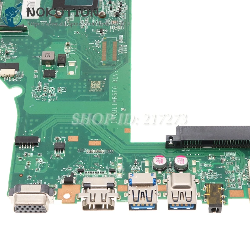 Основная плата для TOSHIBA Satellite L50-B L55-B L55T-B S50-B S55-B L50T-B Материнская ноутбука DA0BLIMB6F0 3205U