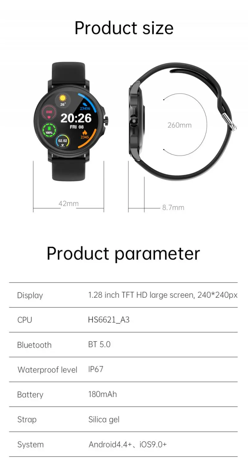 

Original GW23 Smart Watch Weather Blood Pressure Fitness Tracker Bracelet Smart Band Waterproof Sport Smartwatch For Android IOS