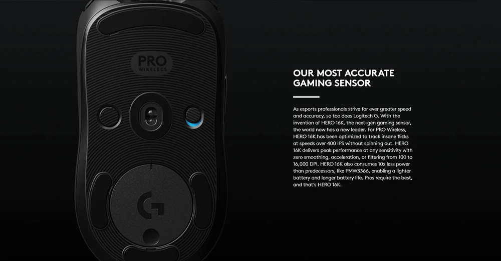 Беспроводная оптическая игровая мышь logitech G PRO RF 16000 dpi GPRO Led 8 кнопок для ПК, геймеров, игр